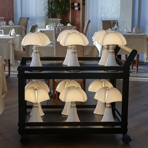 Desserte de service - MINIPIPISTRELLO CORDLESS - Martinelli Luce Spa - professionnelle / en hêtre / en aluminium laqué