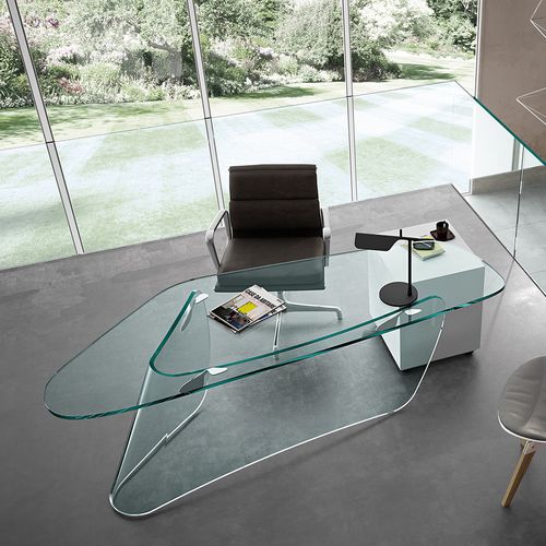 Bureau de direction - GRAPH   - FIAM ITALIA - contemporain / en verre / pour le télétravail