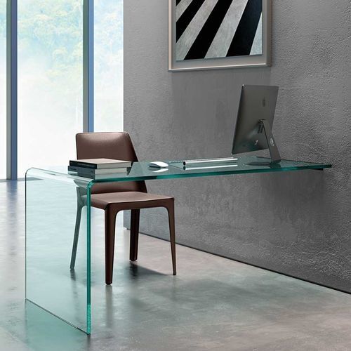 Bureau mural - RIALTO L  - FIAM ITALIA - contemporain / en verre / sur mesure
