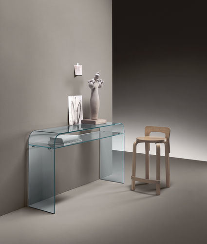 Console contemporaine - ELEMENTARE - FIAM ITALIA - en verre bombé / avec piètement bombé / rectangulaire