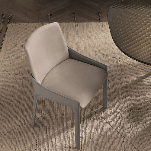 Chaise contemporaine - PLIÉ - FIAM ITALIA - d'intérieur / en cuir / tapissée