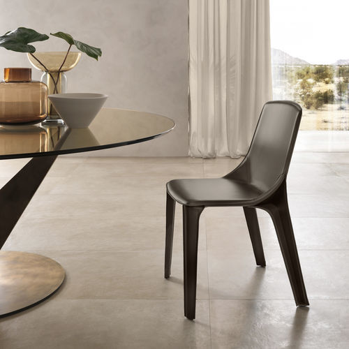 Chaise contemporaine - CALLAS - FIAM ITALIA - d'intérieur / en cuir / avec piètement en métal