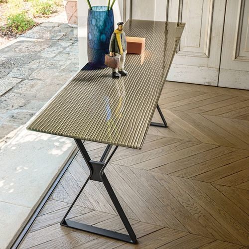 Console contemporaine - HYPE - FIAM ITALIA - en verre trempé / en verre laqué / en marbre