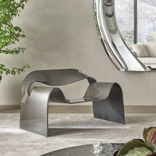 Fauteuil contemporain - GHOST 1987  - FIAM ITALIA - en verre / transparent / luge