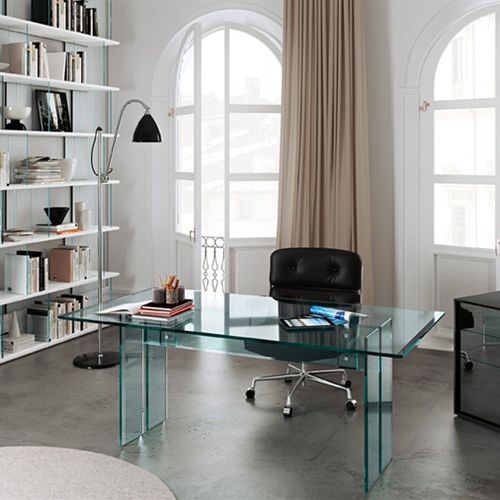 Bureau de direction - LLT  - FIAM ITALIA - contemporain / en verre / pour le télétravail