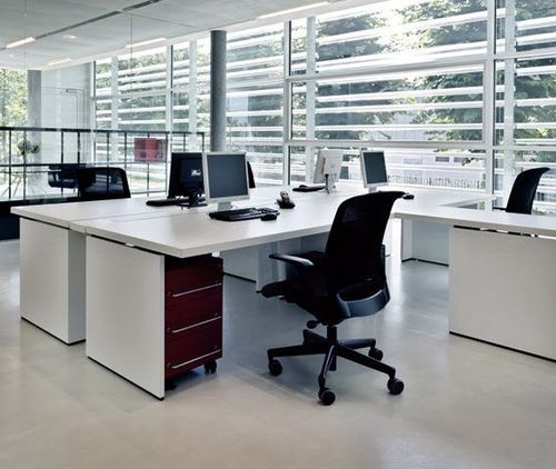 Bureau pour open space - GRAPHIS - TECNO - contemporain / en stratifié / avec rangement