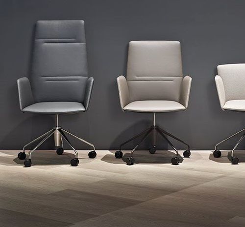 Fauteuil de bureau contemporain - VELA - TECNO - en tissu / en métal / en polyuréthane