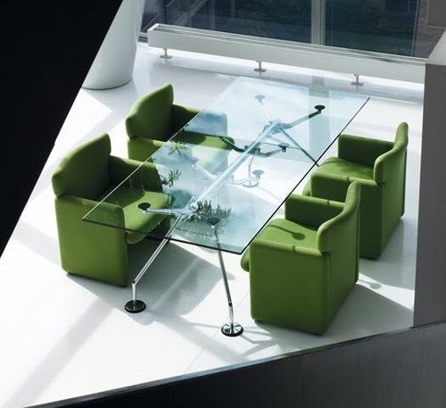 Fauteuil visiteur contemporain - SERIE 148 - TECNO - en cuir / en tissu / professionnel