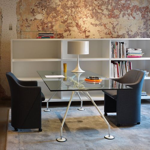 Table contemporaine - NOMOS  - TECNO - en métal / avec piètement en métal / rectangulaire