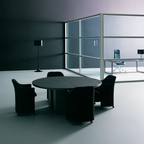 Table de réunion contemporaine - IANUS - TECNO - en bois / carrée / ronde