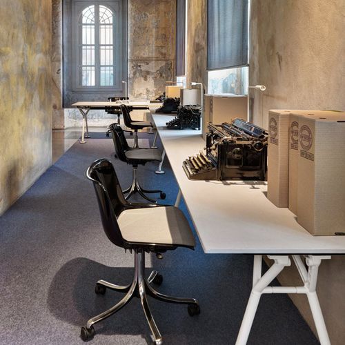 Chaise de bureau contemporaine - MODUS - TECNO - en tissu / en polyamide / tapissée