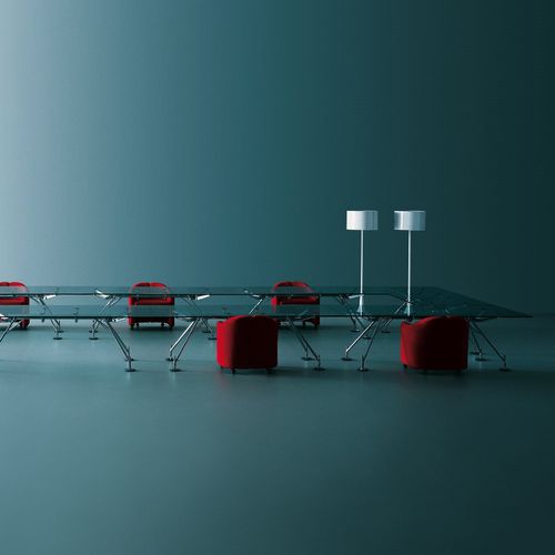 Table de conférence contemporaine - NAMOS - TECNO - en verre / en métal / rectangulaire