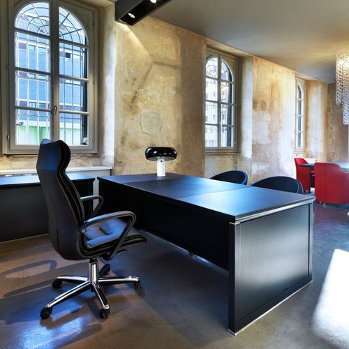 Bureau de direction - IANUS - TECNO - contemporain / en bois / piétement en panneaux