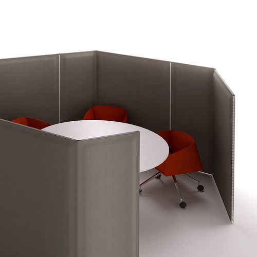 Séparateur de bureau au sol - MULTY - TECNO - sur bureau / en tissu acoustique / modulable