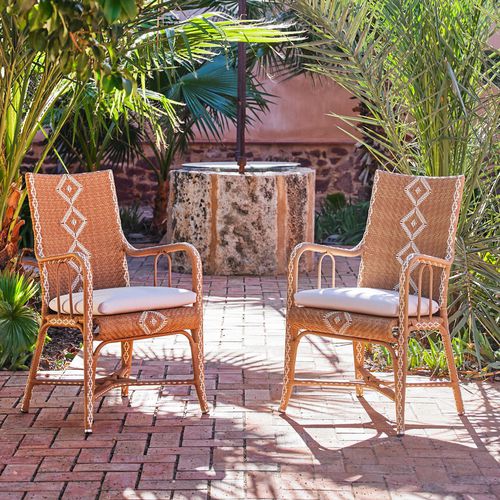 Fauteuil classique - CHARLESTON - POINT - en fibres synthétiques / avec coussin amovible / de jardin
