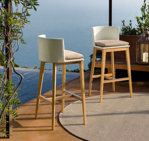 Chaise de bar contemporaine - ARC - POINT - d'intérieur / en aluminium laqué / en fibres synthétiques