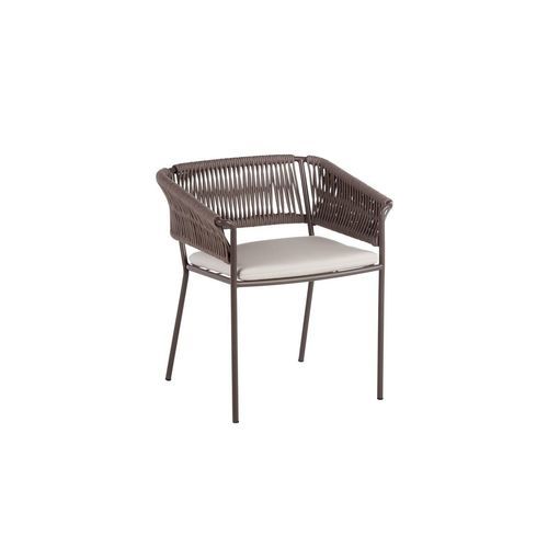 Chaise de salle à manger contemporaine - ARC - POINT - de jardin / en polyester / en corde