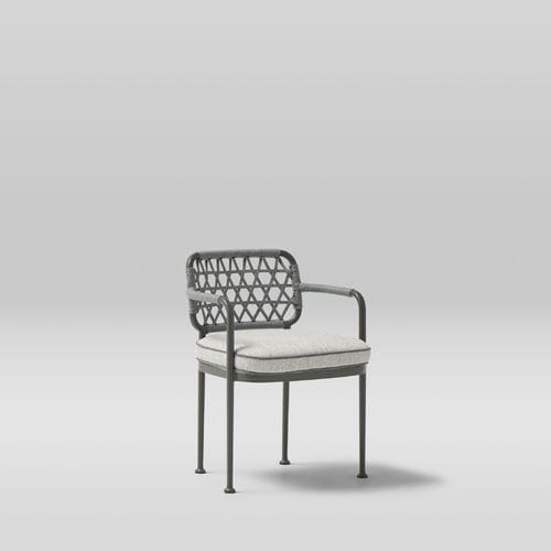 Fauteuil contemporain - CURIO - POINT - en mousse de polyuréthane / en tissu / en corde