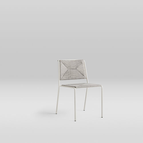 Chaise contemporaine - SUMMER - POINT - d'intérieur / en corde / en aluminium peint