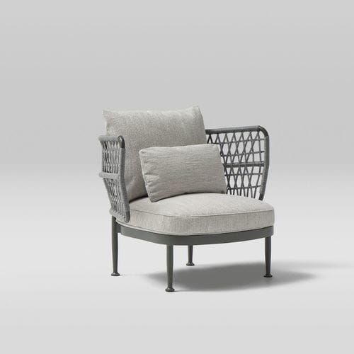 Fauteuil contemporain - CURIO - POINT - en mousse de polyuréthane / en tissu / en corde