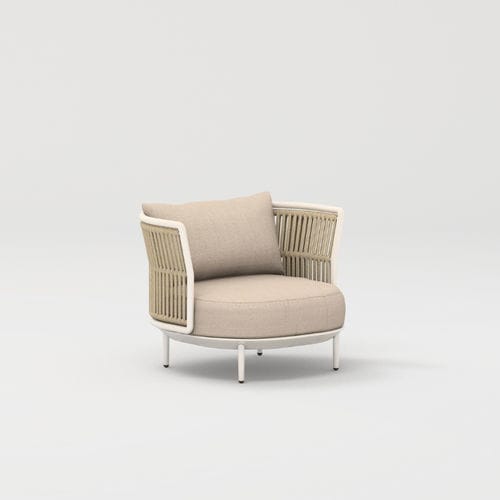 Fauteuil contemporain - AMBA - POINT - en mousse de polyuréthane / en corde / en polyester