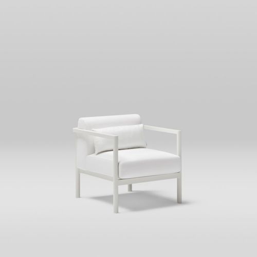 Fauteuil contemporain - ORIGIN - POINT - en mousse de polyuréthane / en tissu / en aluminium peint