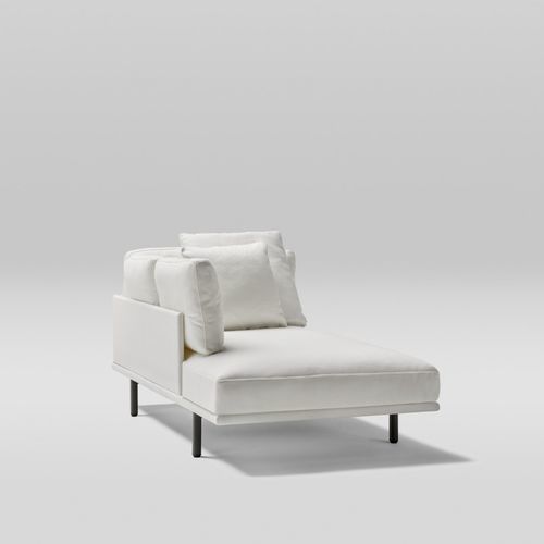 Chaise longue de jardin contemporaine - LONG ISLAND - POINT - beige
