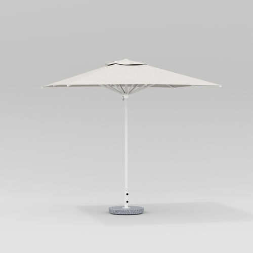 Parasol carré - CALA - POINT - en tissu / en aluminium peint / blanc