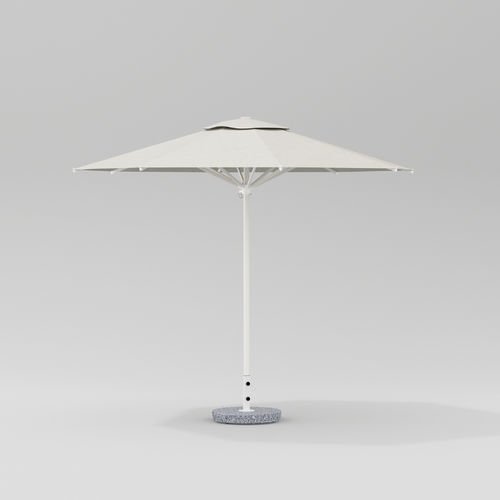 Parasol rectangulaire - CALA - POINT - en tissu / en aluminium peint / blanc