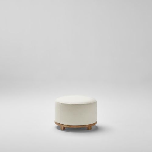 Pouf contemporain - FUP - POINT - en teck / en mousse / imperméable