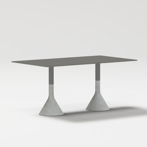 Table contemporaine - NECK - POINT - en aluminium peint / en porcelaine / en béton