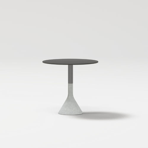 Table contemporaine - NECK - POINT - en aluminium peint / en porcelaine / en béton