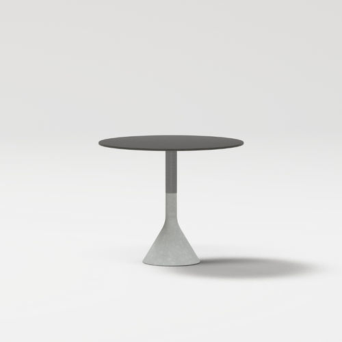 Table contemporaine - NECK - POINT - en aluminium peint / en porcelaine / en béton