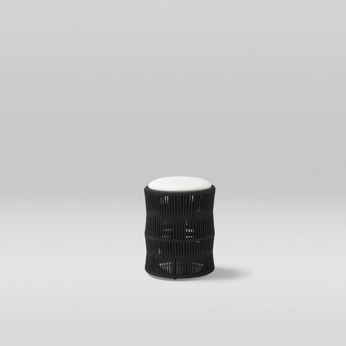 Pouf contemporain - WEAVE - POINT - en acrylique / en aluminium / en tissu