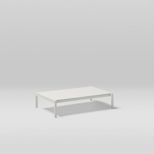 Table contemporaine - ORIGIN - POINT - en aluminium / en aluminium peint / en bois