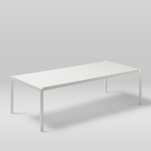 Table contemporaine - ORIGIN - POINT - en aluminium / en aluminium peint / en bois