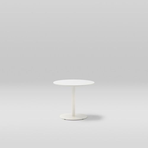 Table basse contemporaine - LIS - POINT - en aluminium peint / en grès cérame / avec piètement en aluminium