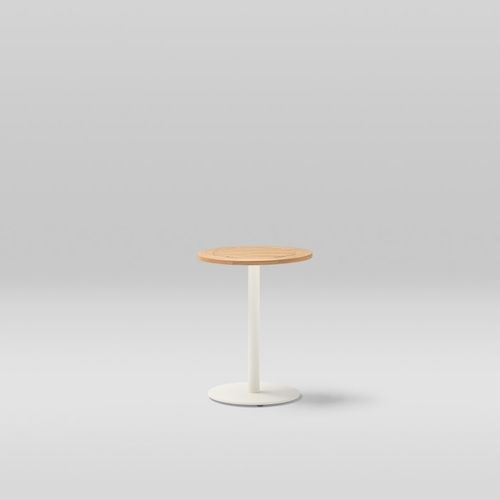 Table basse contemporaine - LIS - POINT - en aluminium peint / en teck / avec piètement en aluminium