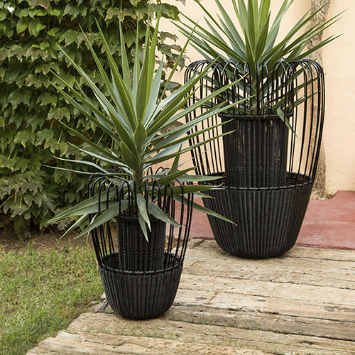 Pot de jardin en fibres synthétiques - MIST - POINT - rond