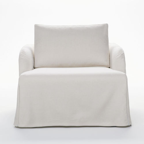 Fauteuil contemporain - FLORA - BERTO - en cuir / en tissu / déhoussable