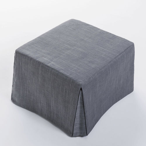 Pouf contemporain - GHISALLO - BERTO - en tissu / en cuir / avec revêtement amovible