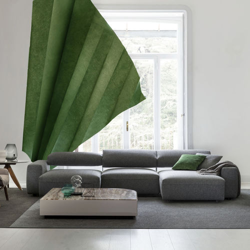 Canapé modulable - HARLEY - BERTO - contemporain / en tissu / en cuir