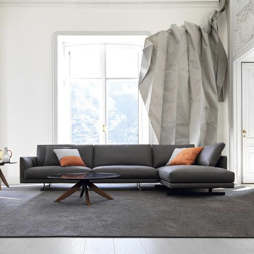 Canapé modulable - DEE DEE - BERTO - contemporain / en cuir / avec coussin amovible