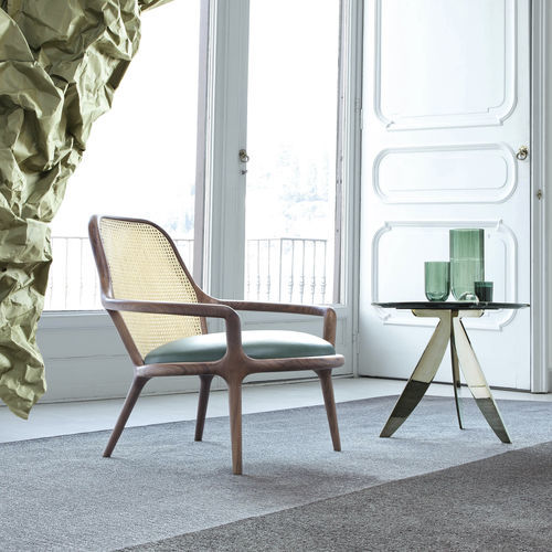 Fauteuil contemporain - PATTI - BERTO - en tissu / en cuir / en paille