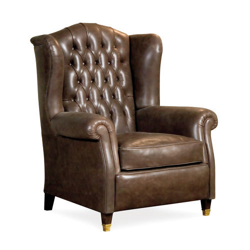 Fauteuil chesterfield - QUEEN  - BERTO - en tissu / en cuir / en bois massif