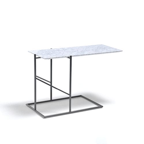 Table d'appoint contemporaine - KING - BERTO - en marbre / avec piètement en métal / rectangulaire