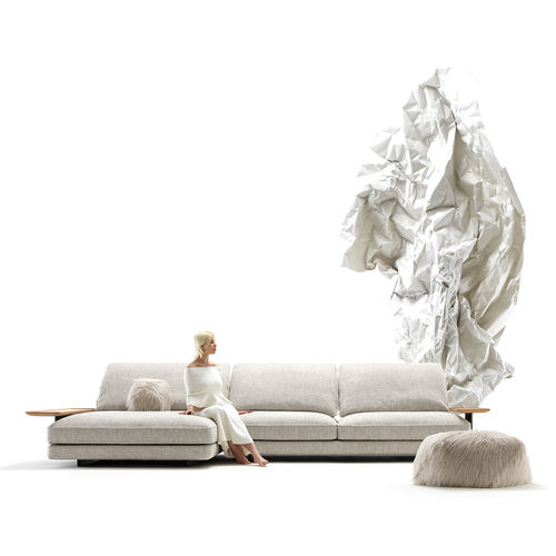 Canapé modulable - DAVID - BERTO - contemporain / en tissu / avec accoudoirs