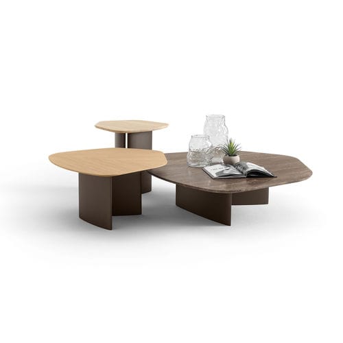 Table basse design original - NEW PASSENGER  - BERTO - en bois / en métal / en marbre