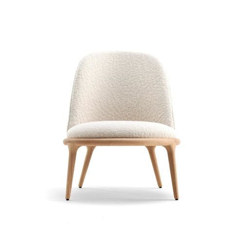 Fauteuil relax en cuir - Kim - BERTO - en tissu / en noyer / en chêne