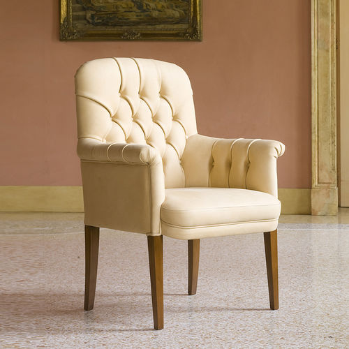 Fauteuil visiteur chesterfield - MEETING - BERTO - en cuir / en hêtre / professionnel